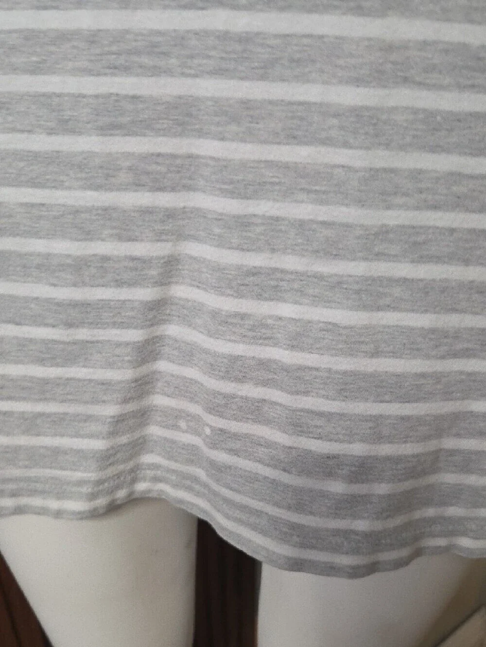 Ralph Lauren Gray & White Striped Tee Dress with Navy Pony [0135]